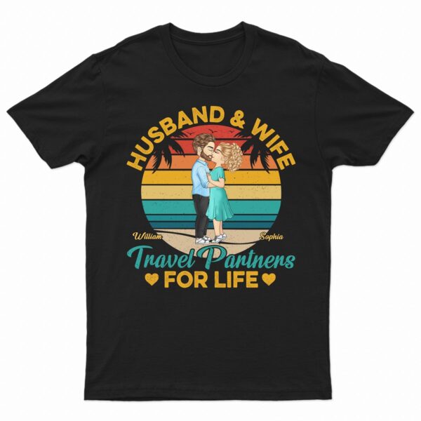 Husband And Wife Travel Partners For Life Beach Traveling Couple - Birthday, Loving, Anniversary Gift For Spouse, Hubby, Wifey, Boyfriend, Girlfriend - Supsuppy T Shirt