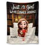 Just A Girl Who Loves Books 3D Effect - Supsuppy Sherpa Blanket