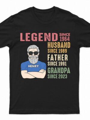 Legend Husband Father Grandpa - Funny Gift For Dad, Father, Grandpa - Supsuppy T Shirt