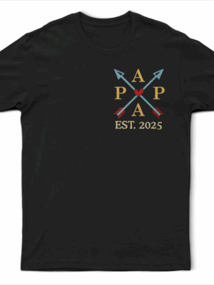 Papa Dad Est Year Crossed Arrows Joining Of Paths - Supsuppy T Shirt