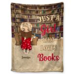 Reading Chibi Just A Girl Who Loves Books - Supsuppy Sherpa Blanket