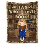 Reading Just A Girl Boy Who Loves Books Vintage - Supsuppy Sherpa Blanket