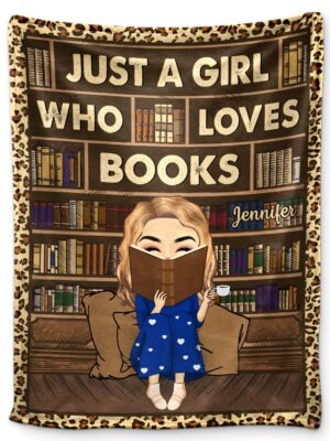 Reading Just A Girl Boy Who Loves Books Vintage - Supsuppy Sherpa Blanket
