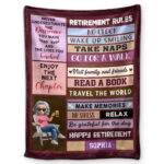 Retirement Rules Funny Farewell Gift - Supsuppy Sherpa Blanket