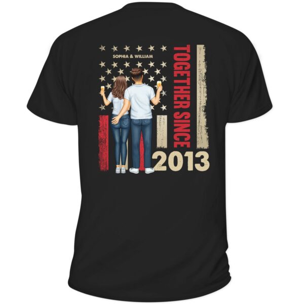 Stars And Stripes Couple Together Since - Loving, Birthday Anniversary Gift For Couples, Spouse, Husband, Wife - Supsuppy T Shirt