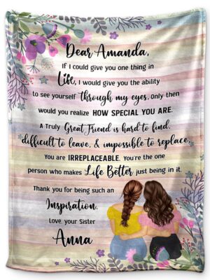 Through My Eyes - Gift For Sisters And Best Friends - Supsuppy Sherpa Blanket