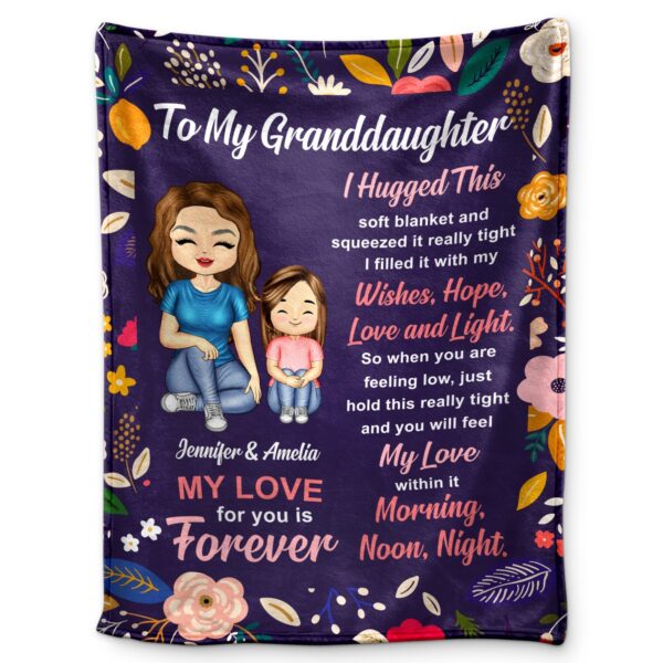 To My Granddaughter - Gift For Granddaughter, Grandparents Gift - Supsuppy Sherpa Blanket