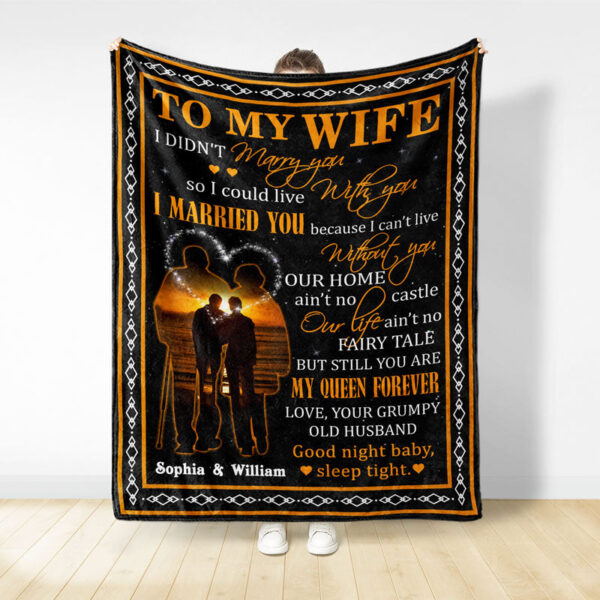 To My Wife Can't Live Without You Family Old Couple - Couple Gift - Supsuppy Sherpa Blanket